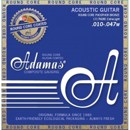 Adamas 7166349 Gitara akustyczna struny Nuova Phosphor Bronze beschichtet Round Core